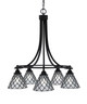 Toltec Lighting - 3415-MB-9185 - Five Light Chandelier - Paramount - Matte Black
