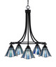 Toltec Lighting - 3415-MB-9325 - Five Light Chandelier - Paramount - Matte Black