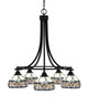 Toltec Lighting - 3415-MB-9485 - Five Light Chandelier - Paramount - Matte Black