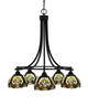 Toltec Lighting - 3415-MB-9945 - Five Light Chandelier - Paramount - Matte Black