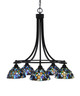 Toltec Lighting - 3415-MB-9955 - Five Light Chandelier - Paramount - Matte Black