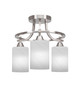 Toltec Lighting - 3417-BN-3001 - Three Light Semi-Flush Mount - Paramount - Brushed Nickel