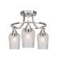 Toltec Lighting - 3417-BN-4250 - Three Light Semi-Flush Mount - Paramount - Brushed Nickel