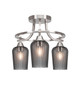 Toltec Lighting - 3417-BN-4252 - Three Light Semi-Flush Mount - Paramount - Brushed Nickel