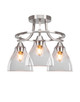 Toltec Lighting - 3417-BN-4760 - Three Light Semi-Flush Mount - Paramount - Brushed Nickel