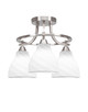 Toltec Lighting - 3417-BN-4761 - Three Light Semi-Flush Mount - Paramount - Brushed Nickel