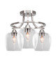 Toltec Lighting - 3417-BN-4810 - Three Light Semi-Flush Mount - Paramount - Brushed Nickel