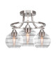 Toltec Lighting - 3417-BN-5110 - Three Light Semi-Flush Mount - Paramount - Brushed Nickel