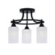 Toltec Lighting - 3417-MB-3001 - Three Light Semi-Flush Mount - Paramount - Matte Black