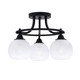 Toltec Lighting - 3417-MB-4101 - Three Light Semi-Flush Mount - Paramount - Matte Black