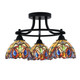 Toltec Lighting - 3417-MB-9445 - Three Light Semi-Flush Mount - Paramount - Matte Black