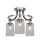 Toltec Lighting - 3417-MBBN-3002 - Three Light Semi-Flush Mount - Paramount - Matte Black & Brushed Nickel