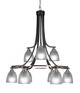 Toltec Lighting - 3419-MBBN-500 - Nine Light Chandelier - Paramount - Matte Black & Brushed Nickel