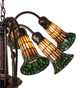 Stained Glass Pond Lily Seven Light Chandelier (236530)