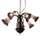 Stained Glass Pond Lily Seven Light Chandelier (236532)