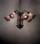 Stained Glass Pond Lily Seven Light Chandelier (236532)