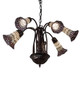 Stained Glass Pond Lily Seven Light Chandelier (236533)