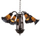 Stained Glass Pond Lily Seven Light Chandelier (236534)