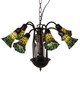 Stained Glass Pond Lily Seven Light Chandelier (236537)