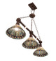 Tiffany Jeweled Peacock Three Light Island Pendant (244382)