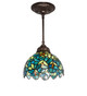 Meyda Tiffany - 244860 - One Light Pendant - Nightfall Wisteria - Mahogany Bronze