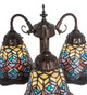 Tiffany Peacock Feather Three Light Table Lamp (245482)