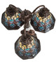 Tiffany Peacock Feather Three Light Table Lamp (245482)