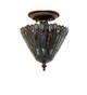 Tiffany Jeweled Peacock One Light Flush Mount (293269)
