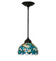 Meyda Tiffany - 294641 - One Light Pendant - Nightfall Wisteria - Solar Black