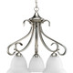 Progress Lighting - P4405-09 - Three Light Chandelier - Torino - Brushed Nickel