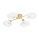 Mitzi - H428604-AGB - Four Light Semi Flush Mount - Giselle - Aged Brass