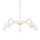 Mitzi - H699805-AGB - Five Light Chandelier - Onda - Aged Brass
