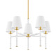 Mitzi - H759805-AGB/SWH - Five Light Chandelier - Banyan - Aged Brass