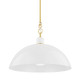 Mitzi - H769701L-AGB/GWH - One Light Pendant - Camille - Aged Brass