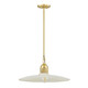 Mitzi - H793701-AGB/SCR - One Light Pendant - Leanna - Aged Brass/Soft Cream