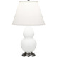 Robert Abbey - MDY52 - One Light Accent Lamp - Small Double Gourd - Matte Daisy Glazed Ceramic w/Antique Silver