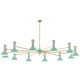 Robert Abbey - MN12LY - 12 Light Chandelier - Clare - Modern Brass w/Mint Lily Painted