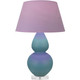 Robert Abbey - MOB62L - One Light Table Lamp - Double Gourd - Matte Steel Blue Glazed Ceramic w/Lucite