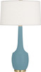 Robert Abbey - MOB70 - One Light Table Lamp - Delilah - Matte Steel Blue Glazed Ceramic