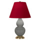 Robert Abbey - MST50R - One Light Accent Lamp - Small Double Gourd - Matte Smokey Taupe Glazed Ceramic w/Antique Natural Brass