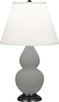 Robert Abbey - MST51 - One Light Accent Lamp - Small Double Gourd - Matte Smokey Taupe Glazed Ceramic w/Deep Patina Bronze