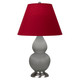 Robert Abbey - MST52R - One Light Accent Lamp - Small Double Gourd - Matte Smokey Taupe Glazed Ceramic w/Antique Silver