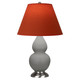 Robert Abbey - MST52T - One Light Accent Lamp - Small Double Gourd - Matte Smokey Taupe Glazed Ceramic w/Antique Silver