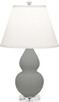 Robert Abbey - MST53 - One Light Accent Lamp - Small Double Gourd - Matte Smokey Taupe Glazed Ceramic w/Lucite