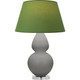 Robert Abbey - MST62G - One Light Table Lamp - Double Gourd - Matte Smokey Taupe Glazed Ceramic w/Lucite