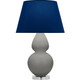 Robert Abbey - MST62N - One Light Table Lamp - Double Gourd - Matte Smokey Taupe Glazed Ceramic w/Lucite