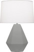 Robert Abbey - MST97 - One Light Table Lamp - Delta - Matte Smokey Taupe Glazed Ceramic w/Polished Nickel