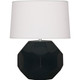 Robert Abbey - OS02 - One Light Accent Lamp - Small Franklin - Obsidian Glazed Ceramic
