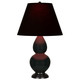 Robert Abbey - OS11K - One Light Accent Lamp - Small Double Gourd - Obsidian Glazed Ceramic w/Deep Patina Bronze
