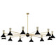 Robert Abbey - OS12BN - 12 Light Chandelier - Clare - Modern Brass w/Obsidian/Bone Painted Shades